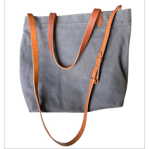 Madewell Canvas Tote, Gray, Shoulder Straps or Top Handles, Minimalist, EUC - Picture 2 of 4